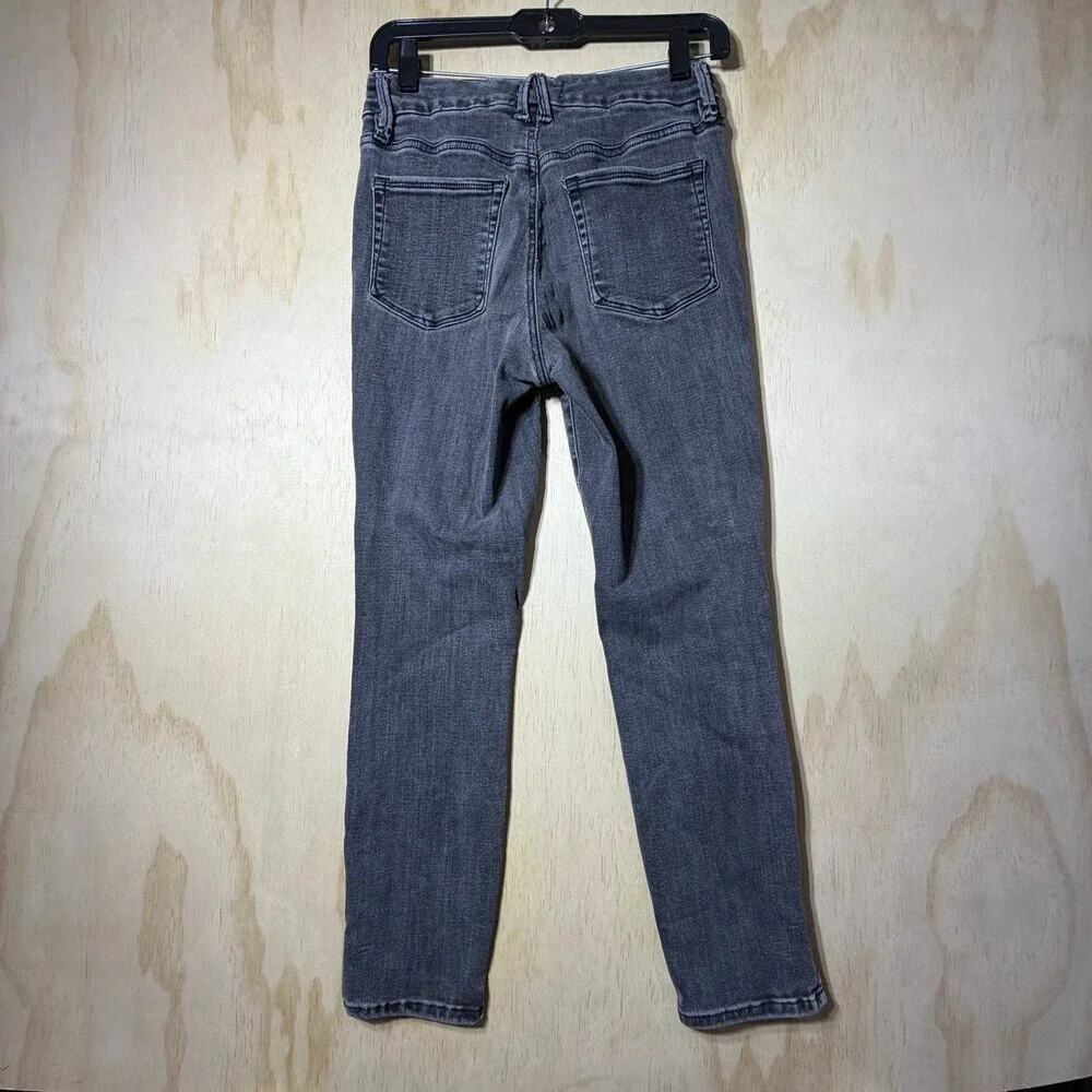 Good American High‎ Rise Skinny Jeans Women’s 6 Gray Button Fly Stretch